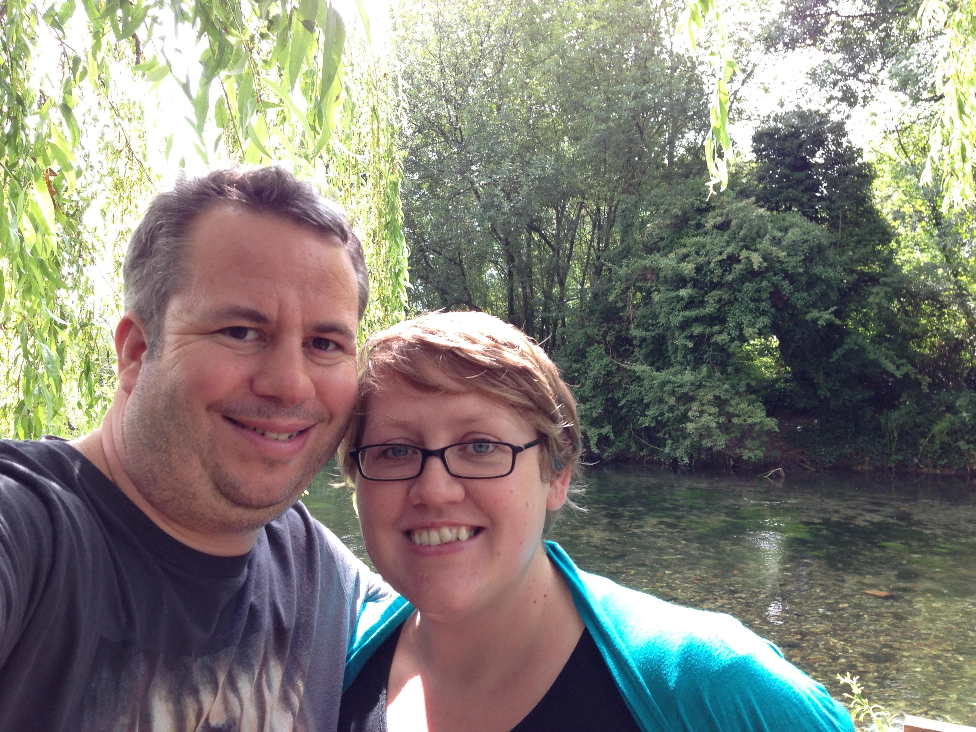 Mark and his wife Stacey on a weekend away in August 2014, three months into the journey.