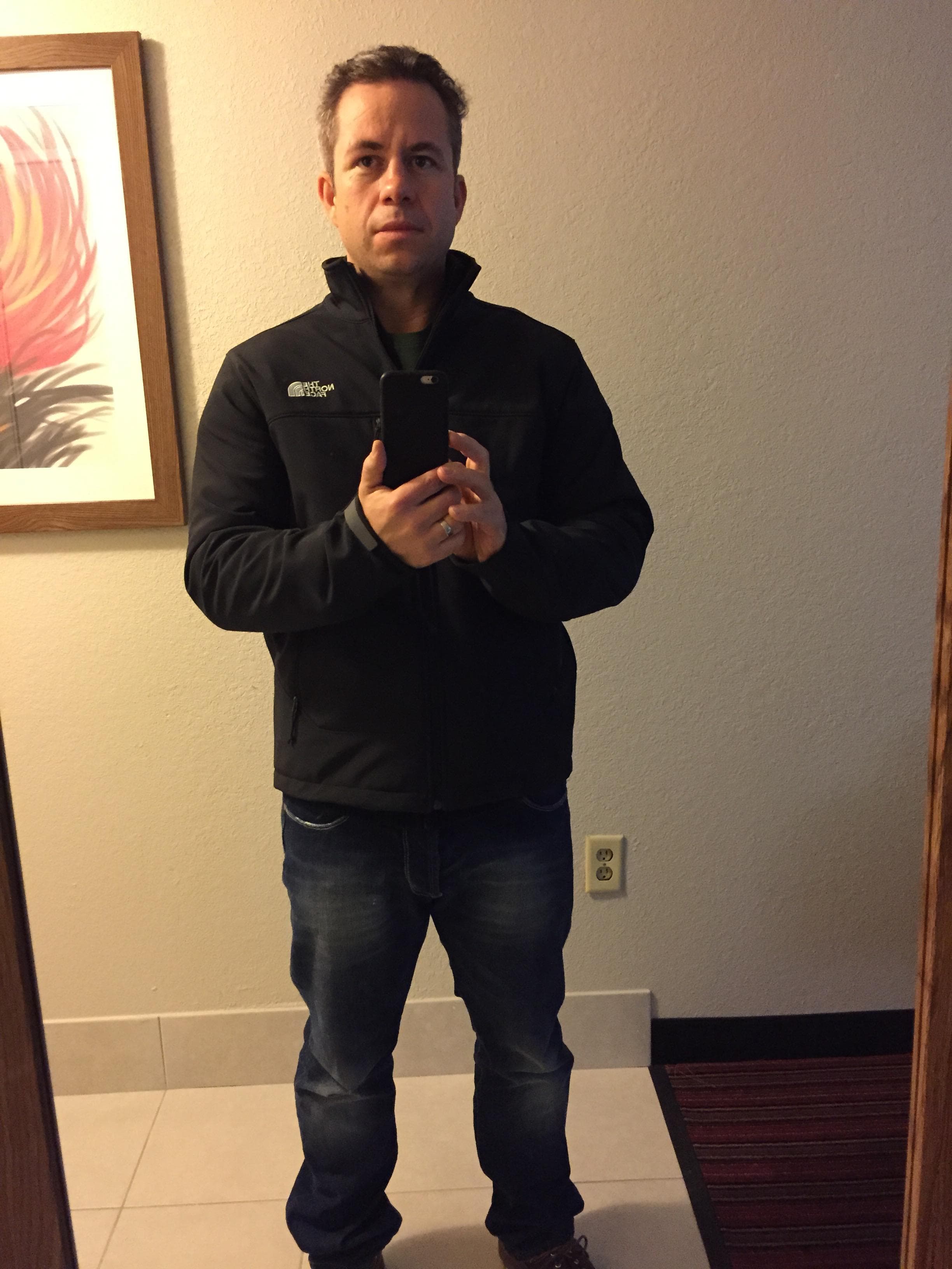 Mark in December 2014, the physical change visible after eight months of consistency.